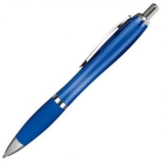 Logo trade advertising products image of: Plastic pen, blue