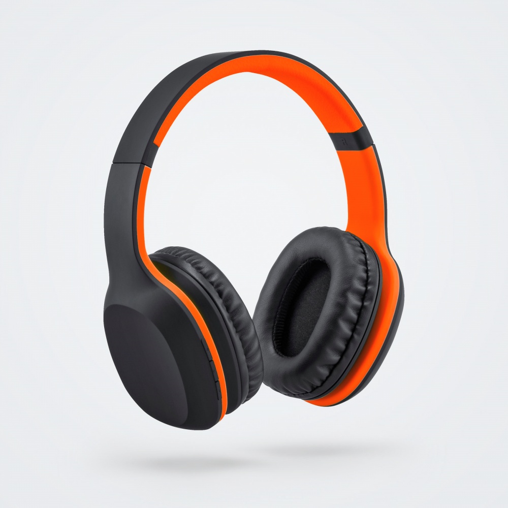 Logo trade promotional items image of: Wireless headphones Colorissimo, orange