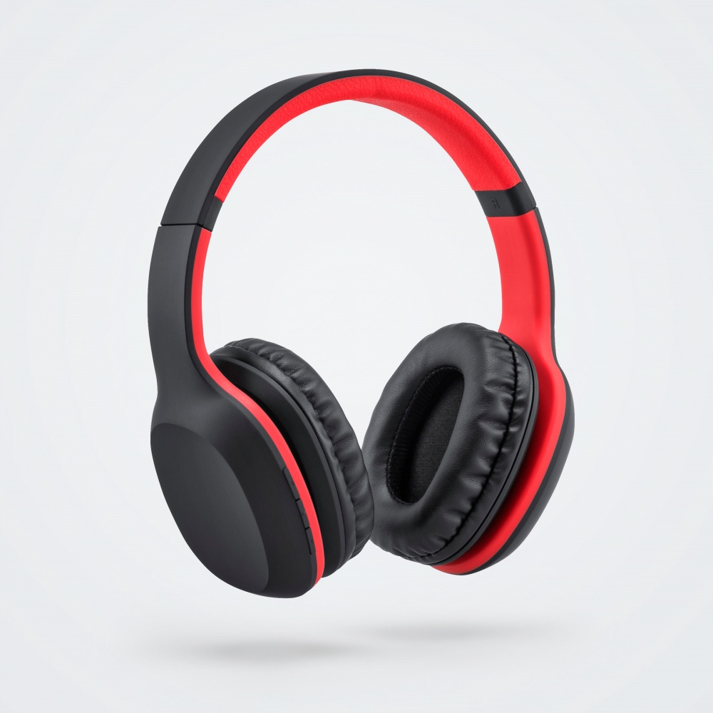 Logo trade promotional products picture of: Wireless headphones Colorissimo, red
