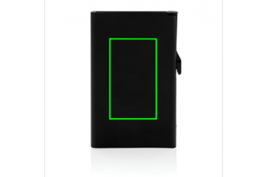 Logotrade promotional giveaway image of: Standard aluminium RFID cardholder, black