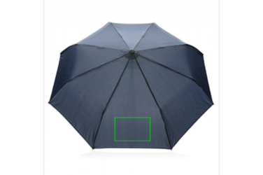 Logo trade corporate gifts image of: Auto open/close 21" RPET umbrella, navy
