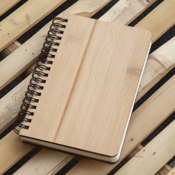 Logo trade promotional giveaway photo of: Stonewaste and Bamboo Notebook