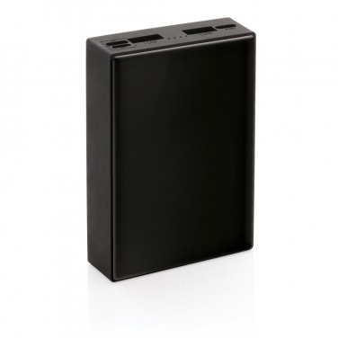 Logotrade promotional merchandise image of: Tempered glass 5000 mAh wireless powerbank, black