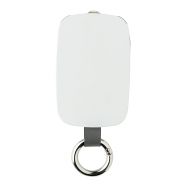 Logo trade business gifts image of: 1.200 mAh Keychain Powerbank with integrated cables, white
