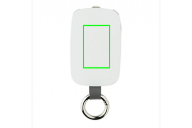 Logotrade promotional giveaways photo of: 1.200 mAh Keychain Powerbank with integrated cables, white