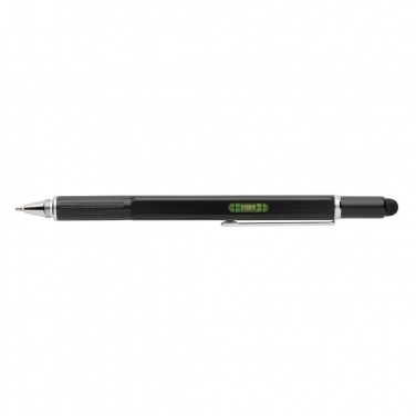Logotrade promotional giveaway picture of: 5-in-1 aluminium toolpen, black