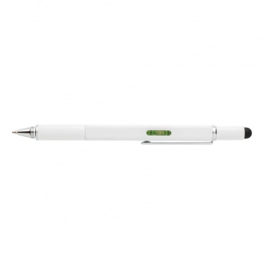 Logotrade promotional merchandise picture of: 5-in-1 aluminium toolpen, white