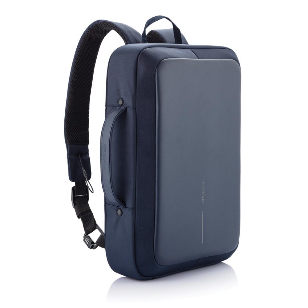 Logo trade promotional giveaways image of: Bobby Bizz anti-theft backpack & briefcase, blue