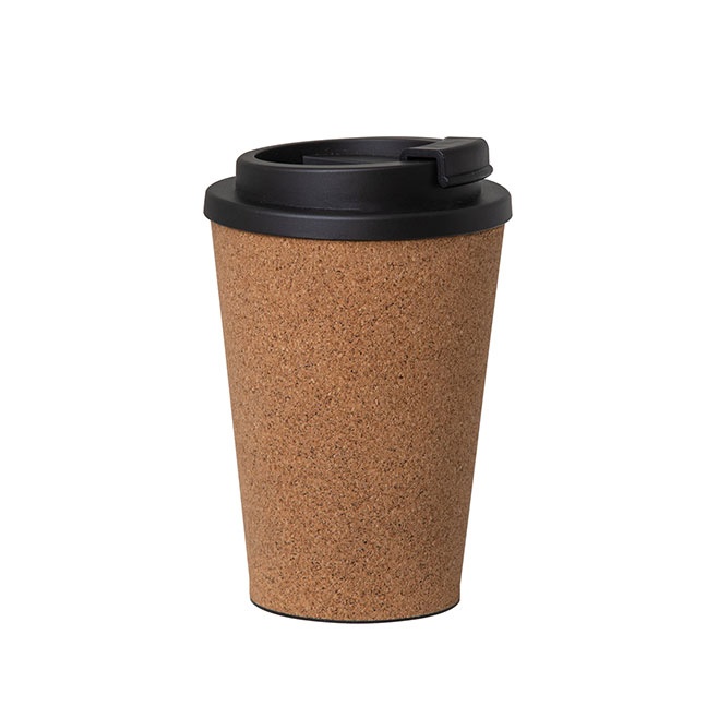Logo trade promotional merchandise image of: PLA Cork Cup, 500 ml, brown