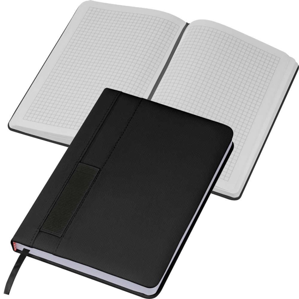 Logotrade corporate gift image of: Notebook with pocket A5, Black