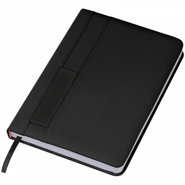 Logo trade promotional item photo of: Notebook with pocket A5, Black