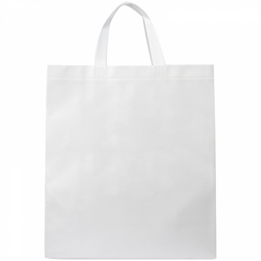 Logo trade promotional giveaways image of: Non woven bag - large, White