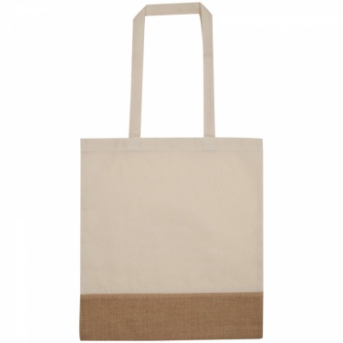 Logotrade promotional giveaway image of: Carrying bag with jute bottom, White