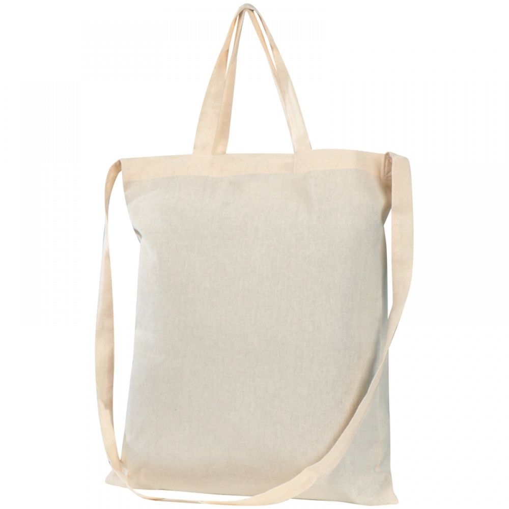 Logo trade promotional merchandise picture of: Cotton bag with 3 handles, White