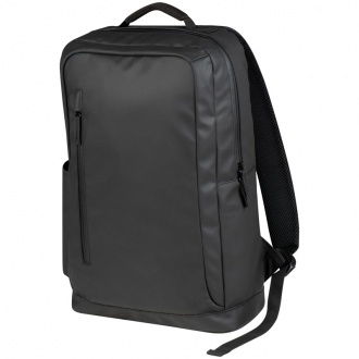 Logo trade promotional merchandise image of: High-quality, water-resistant backpack, black