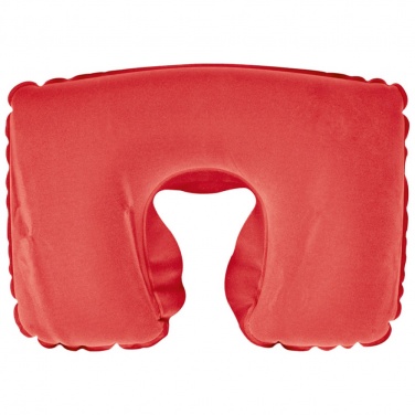Logo trade corporate gift photo of: Inflatable soft travel pillow, Red