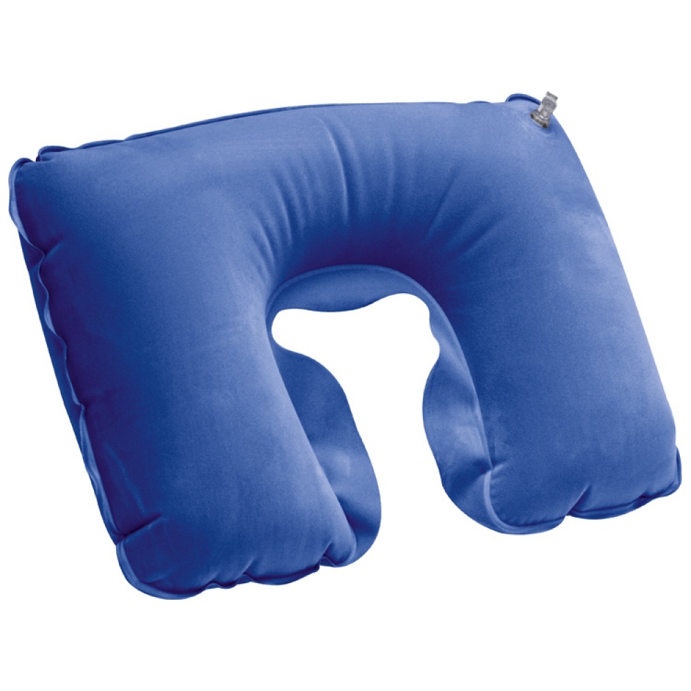 Logo trade promotional items picture of: Inflatable soft travel pillow, Blue