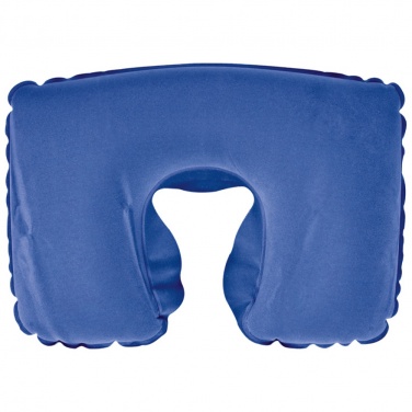 Logo trade promotional giveaways picture of: Inflatable soft travel pillow, Blue