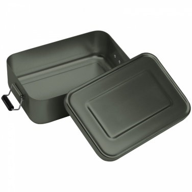 Logo trade promotional product photo of: Aluminum lunch box with closure, Grey