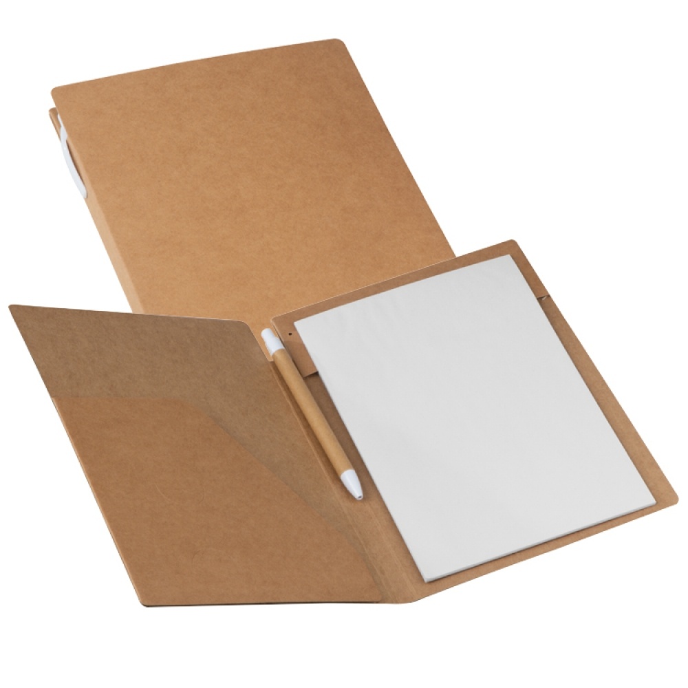 Logo trade promotional merchandise image of: Cardboard writing case, Brown