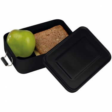 Logotrade promotional merchandise picture of: Aluminum lunch box with closure, Black