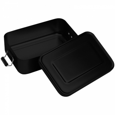 Logotrade promotional merchandise picture of: Aluminum lunch box with closure, Black