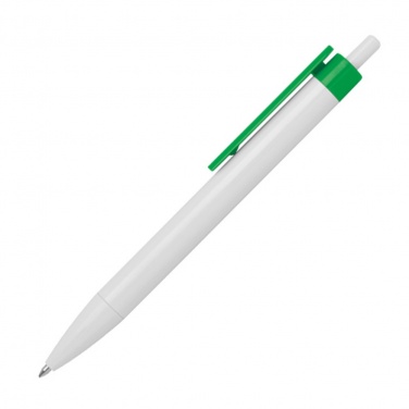 Logo trade promotional products image of: Ballpen with colored clip, Green