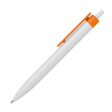 Logo trade promotional gifts picture of: Ballpen with colored clip, Orange