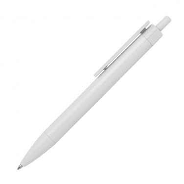Logo trade promotional items picture of: Ballpen with colored clip, White