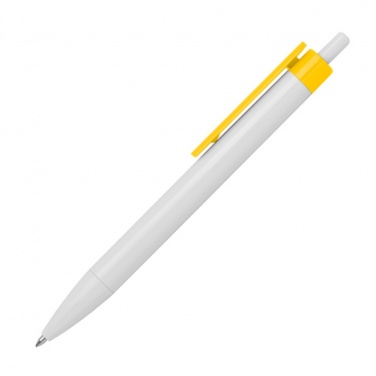 Logotrade promotional products photo of: Ballpen with colored clip, Yellow