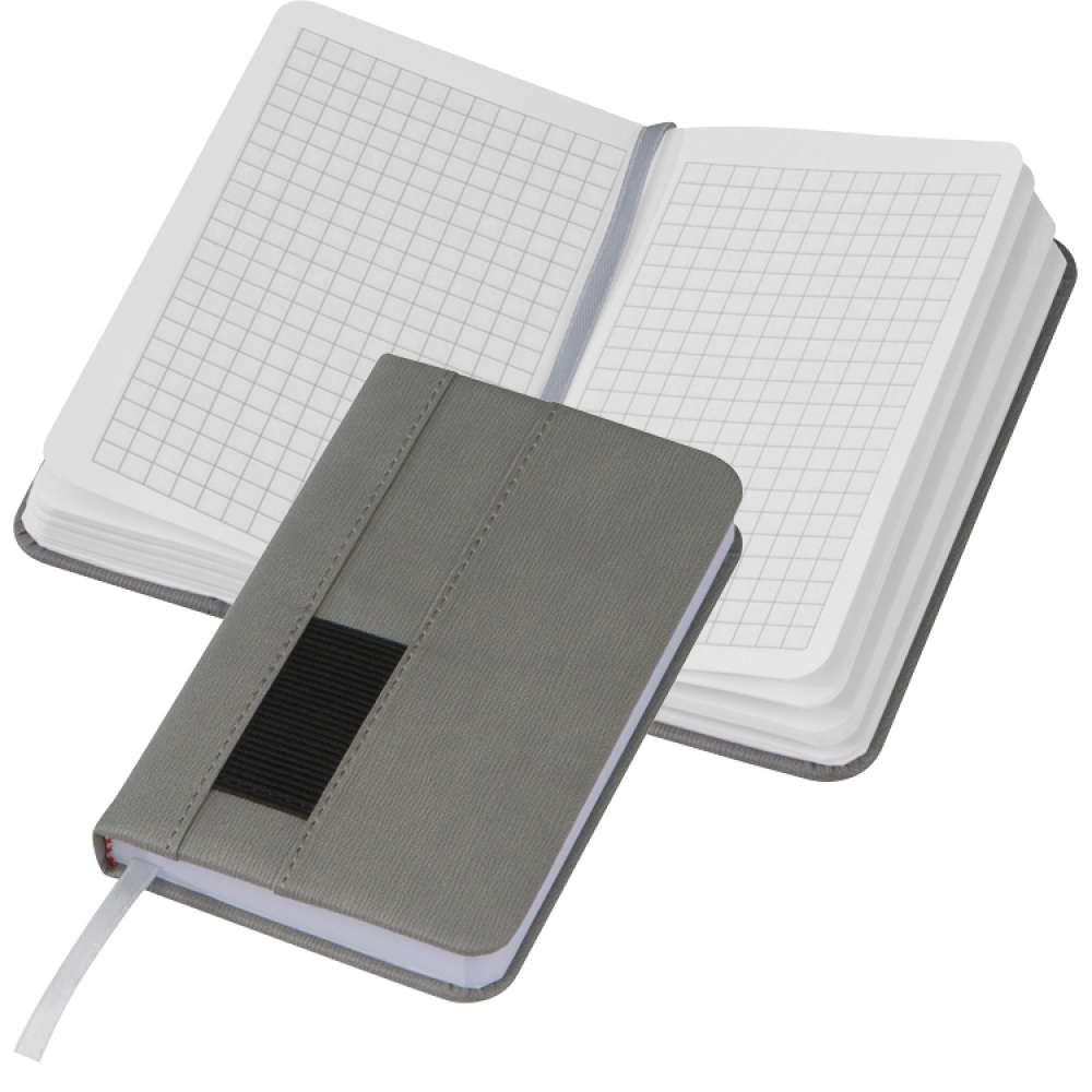 Logotrade promotional gift image of: Notebook with pocket A6, Grey