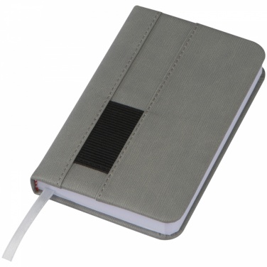 Logotrade advertising product picture of: Notebook with pocket A6, Grey
