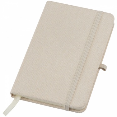 Logo trade advertising products image of: Canvas notebook A6, Beige