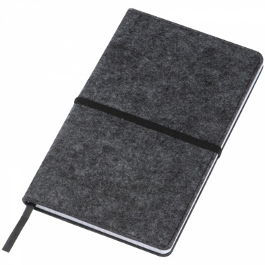 Logotrade promotional item picture of: Felt notebook A5, Grey