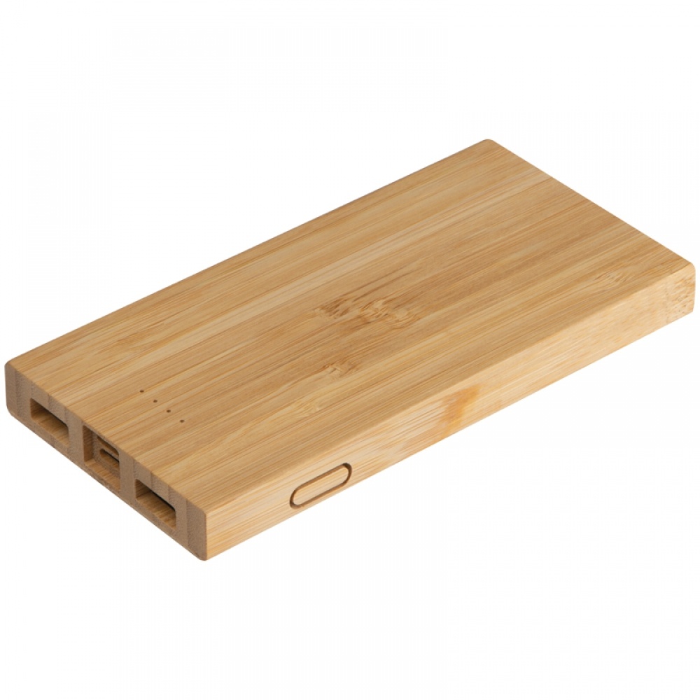 Logotrade corporate gifts photo of: Bamboo power bank, Beige