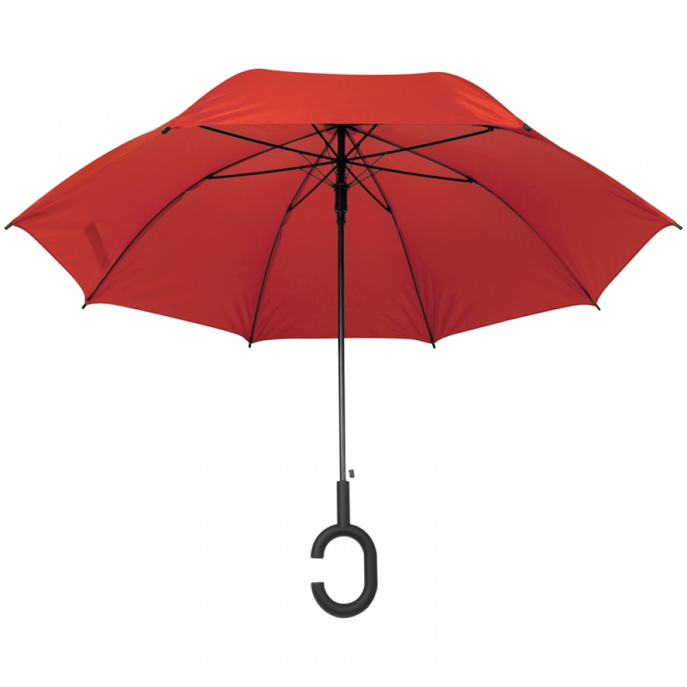 Logo trade promotional merchandise photo of: Hands-free umbrella, Red