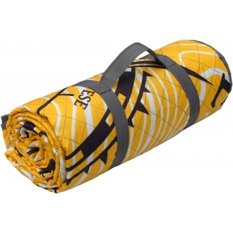 Logo trade corporate gifts image of: Foldable picnic blanket ALVERNIA, Yellow