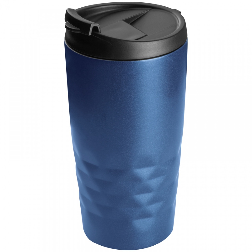 Logo trade business gifts image of: Mug with pattern, Blue