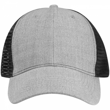 Logo trade advertising products image of: Baseball Cap with net, Black/White