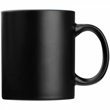 Logotrade corporate gift picture of: Black mug with colored inside, blue
