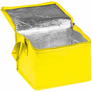 Logo trade promotional gifts picture of: Non-woven cooling bag - 6 cans, Yellow