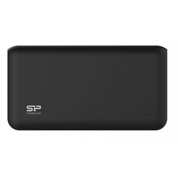 Logo trade promotional merchandise picture of: Power Bank Silicon Power S150, Black/White