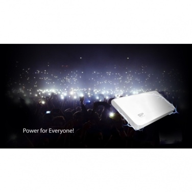 Logo trade promotional giveaway photo of: Power Bank Silicon Power S100, White