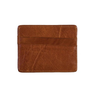 Logotrade promotional giveaways photo of: Leather card holder, brown