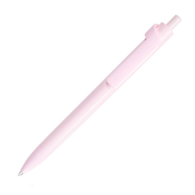 Logo trade promotional merchandise picture of: Forte Safe Touch antibacterial ballpoint pen, pink