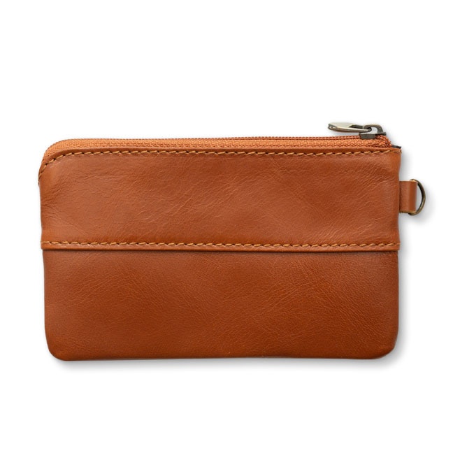 Logo trade corporate gifts image of: Leather wallet, brown
