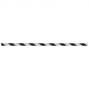 Logo trade promotional giveaway photo of: Set of 100 drink straws made of paper, black-white