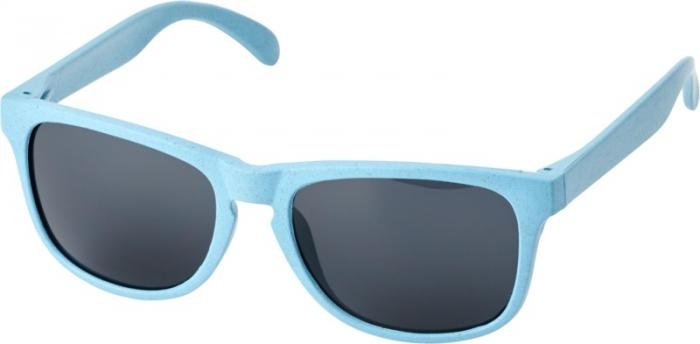 Logo trade promotional merchandise picture of: Rongo wheat straw sunglasses, light blue