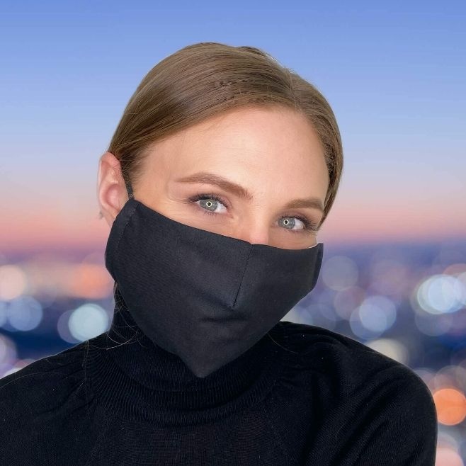 Logotrade advertising products photo of: Face mask with a filter, black