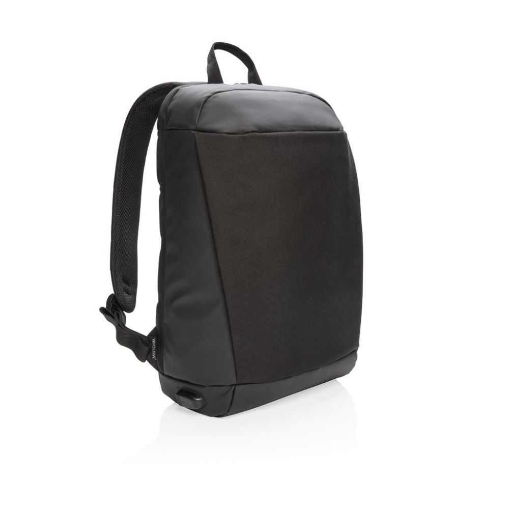 Logotrade promotional gift image of: Madrid anti-theft RFID USB laptop backpack PVC free, black